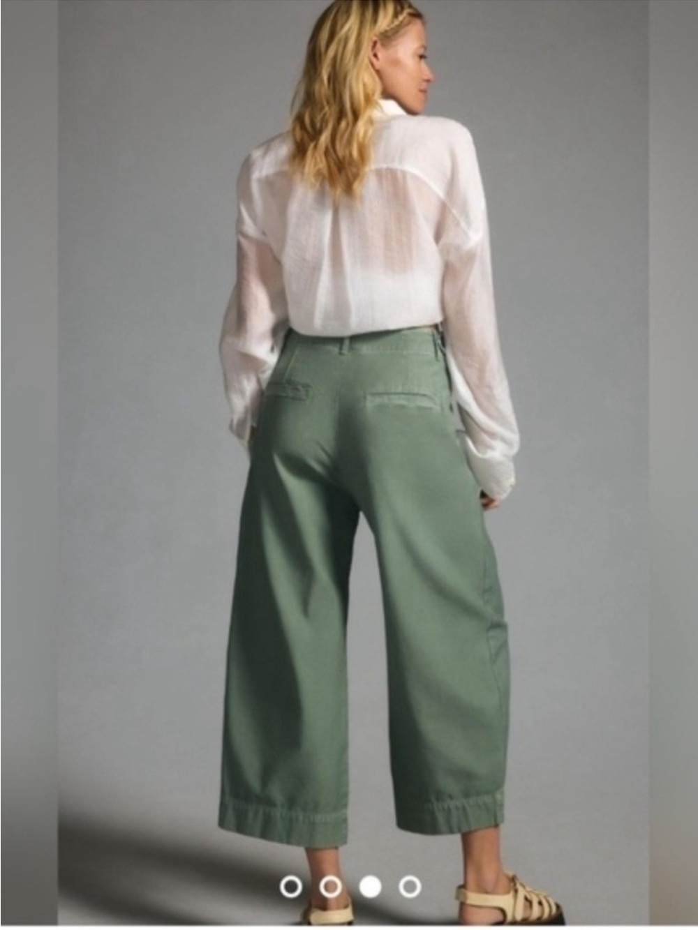 Citizens Of Humanity Payton Utility High Rise Trouser Sage Green Wide Leg Pants